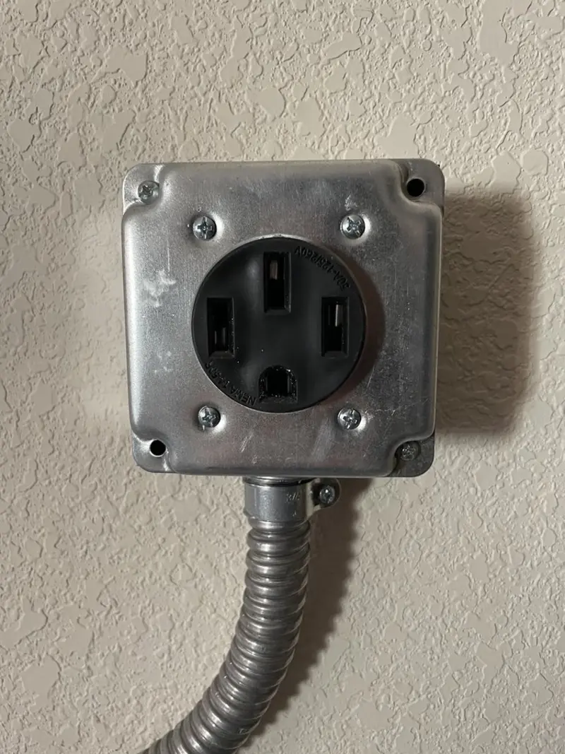 NEMA 14-50 outlet installed for Electrical Panel Upgrade in Palmer Ranch